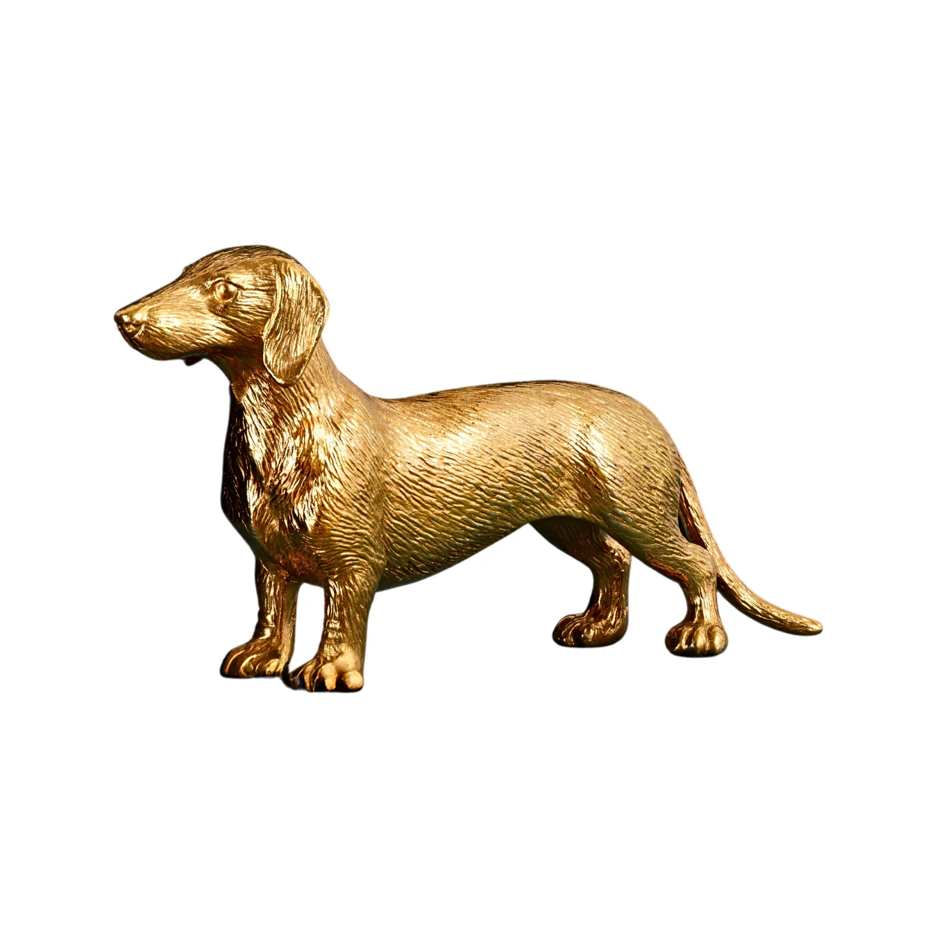 Dachshund Sculpture (18ct Gold Plated) - Image 2