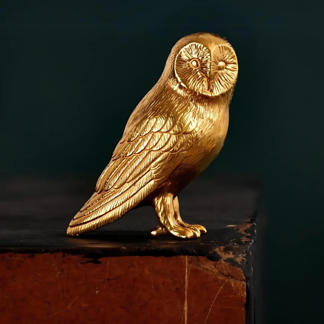 Owl Sculpture (18ct Gold Plated)